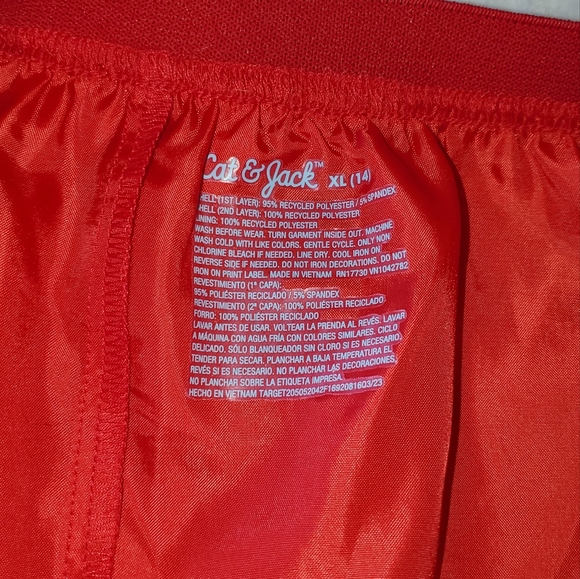 Cat & Jack Girl's Red Sequin Skirt, Tutu style ruffled skirt, XL size 14 - Picture 4 of 6